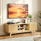 VINGLI 58.6" TV Stand for 70 Inch TV, Mid Century Entertainment Center - Image 7