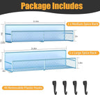 Magnetic Spice Rack for Refrigerator, 2 Pack Metal Magnetic Shelf Blue - Image 2