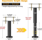 Wlrrcwdttc 2 Pcs Adjustable Height Bed Support Legs 5.9-10.5 inch, Bed Frame - Image 2