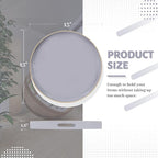 MAONAME 13" Gray Round Tray, Modern Round Decorative Trays - Image 2
