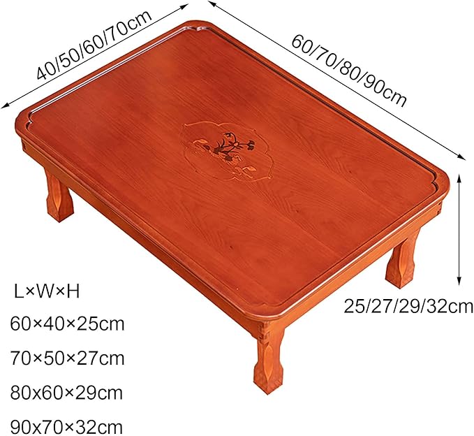 Folding Korean Dining/Tea Room Kang Low Wooden Table - Image 3