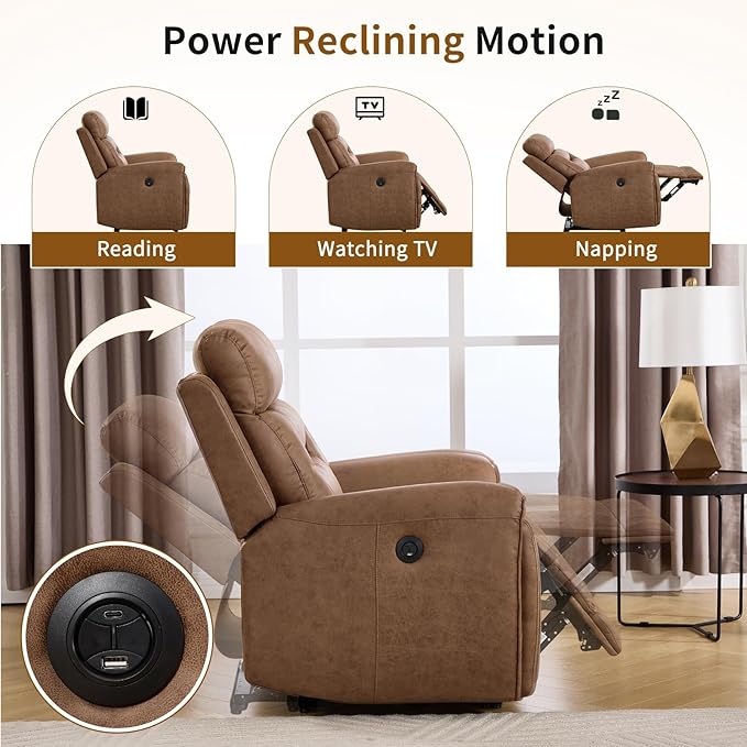 ANJ 2-Piece PU Leather Recliner Sofa Set - Image 4