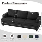 Apicizon Loveseat & 3 Seater Sofa Sets, 2 Piece Modern Sleeper Sofa - Image 2