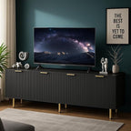 TV Stand for 80 Inch TV, Fluted TV Stand for Living Room, Mid Century Modern TV - Image 4