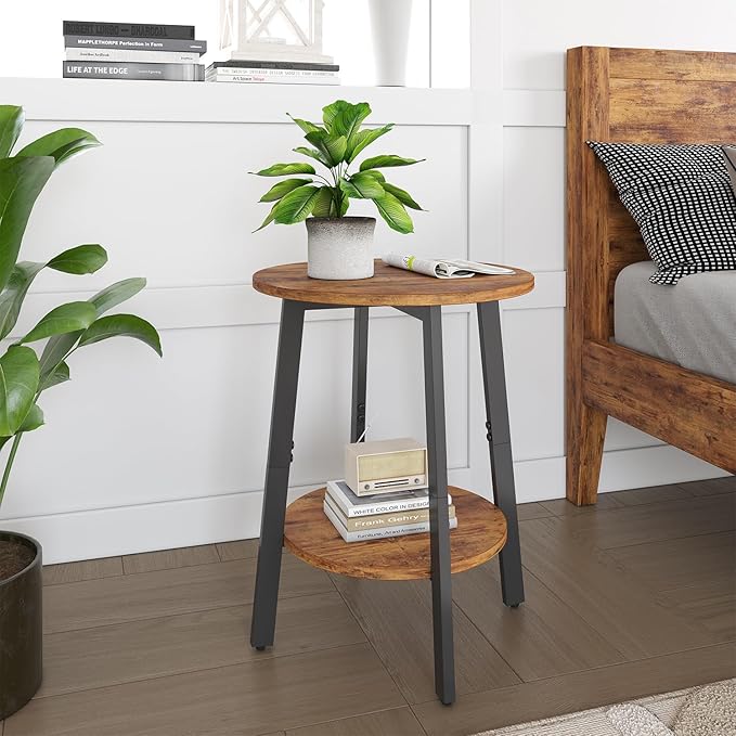 sthmec Side Table, Small Round End Table - Image 2