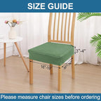 Smiry Waterproof Seat Covers for Dining Room Chairs Set of 8, Stretch Jacquard - Image 2