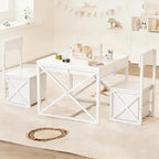 INNOD Kids Table and 2 Chairs Set, 4 in 1 Toddler Activity Table and Chairs Set by INNODToddlerTower