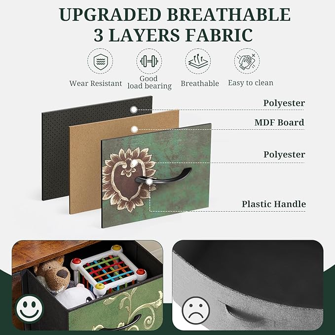 7-Drawer Dresser for Bedroom, Anti-Tip Wide Storage Organizer Fabric Chest of - Image 6