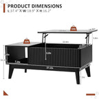 LYNCOHOME Fluted Coffee Table - Image 2