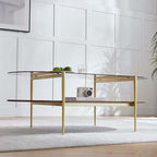LumFurn X-Large Oval Glass Coffee Table, Mid-Century Modern Design, L47 x W24 x - Image 9