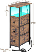 LOAKEKEL Narrow End Table Living Room - Image 3