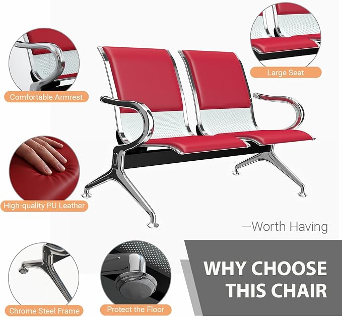Kinfant 8-Seat Waiting Room Chairs - Image 5