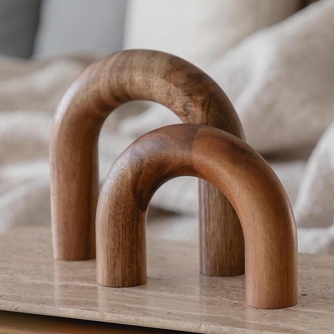 PEAKOLY Wood Arch Bookshelf Decor by Peakoly