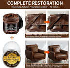 Leather Recoloring Balm with 100ml Mink Oil, Medium Brown Leather Repair Kit - Image 2