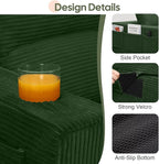 COMAX Futon Sofa Bed 3 Seater, 4 in 1 Folding Boneless Sleeper Corduroy Couch - Image 6