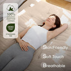 ZonLi Japanese Floor Futon Mattress Full Size 75"x 54", 100% Cotton Cover 4'' - Image 3