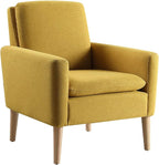 Set of 2 Accent Chairs Living Room Modern Arm Chair Comfortable Fabric Comfy - Image 3