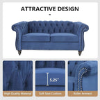 Chesterfield Loveseat Sofa, Modern Velvet Small Sofa Couch 2 Seater - Image 6