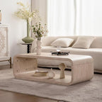 Modern Wood Coffee Table, Rectangular Minimalist Center Table - Image 3