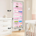 Ofiray-home Pink Over The Door Organizer 5 Tiers, Extra Large Behind Door - Image 5