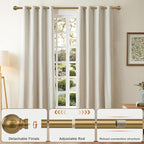 Warm Gold Curtain Rods for Windows 48 to 84 Inch 1" Diameter Adjustable Heavy - Image 3