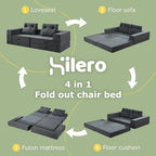 Folding Sofa Bed, 4 in 1 Convertible Sleeper Chair - Image 4