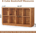 Joaxswe 8 Cube Storage Book Shelf, Floor Standing Wooden Cubby Bookcase - Image 2