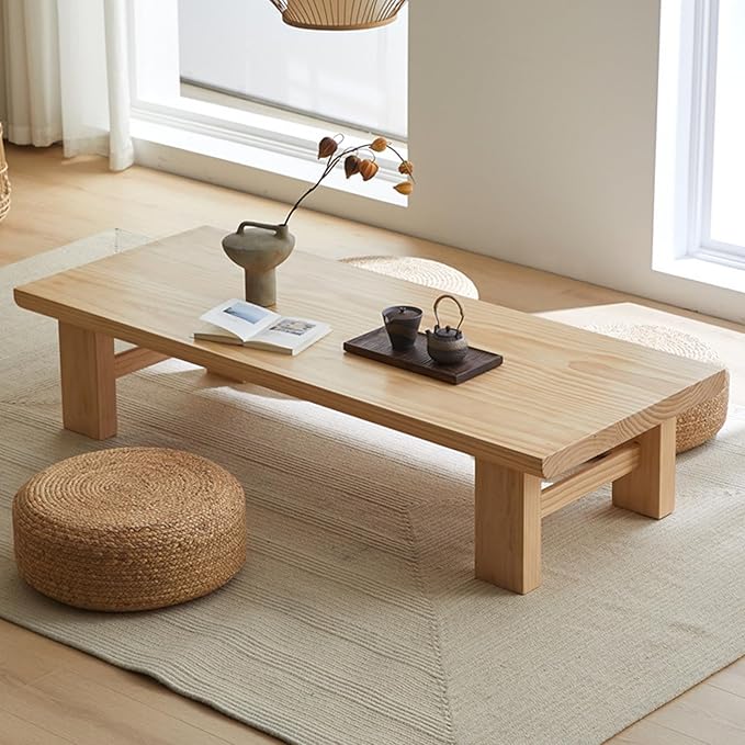 Japanese-Style Tea Table, Tatami Coffee Table, Floor-Standing Shrine Base by Unknown