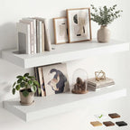 12 inch Deep Floating Shelves for Wall, 36 inch Wide Engineered Wood Wall by Venusmiles