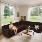 Arfntevss Stretch Sectional Couch Covers L Shaped Corner Sectional Sofa Cover - Image 2