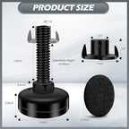 10 Set Adjustable Furniture Leveling Feet, Adjustable Leg Levelers - Image 2