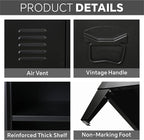 MIOCASA Metal Storage Cabinet, 3 Door TV Stand, Metal TV Cabinet - Image 4
