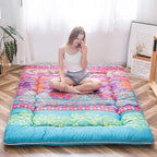 MAXYOYO Bohemian Retro Floor Mattress Vintage Floral Japanese Futon Mattress by MAXYOYO