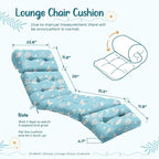 2 Pcs Outdoor Chaise Lounge Chair Cushion 75.1 x 22.8 x 4.7 Inches 100% - Image 2
