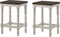 Furniture of America Lakeport Farmhouse Backless Wood 24 in. Counter Height by FurnitureofAmerica