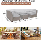 Patio Furniture Set Cover Waterproof, Mrrihand Outdoor Sectional Sofa Set Cover - Image 2