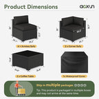 Aoxun 10 Piece Patio Furniture Set Wicker Patio Sectional Sofa Set Outdoor - Image 4