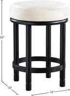Meridian Furniture 977Cream-C Monette Collection Art Deco Counter Stool - Image 3