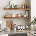 Fixwal Wall Shelves, 35.4" Long Heavy Duty Wall Mounted Rustic Wood Shelves - Image 5