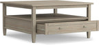 SIMPLIHOME Warm Shaker Solid Wood Transitional-Style 36-inch Wide Coffee Table - Image 2