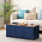 HOOBRO Storage Bench, 39.3" Retro Wooden Storage Chest, Wooden Storage Trunk - Image 6