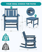SERWALL Outdoor Rocking Chairs Set of 2 - Image 2