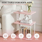 Faesun Swivel Side Table for Couch Arm, Adjustable C End Table for Recliner or - Image 5