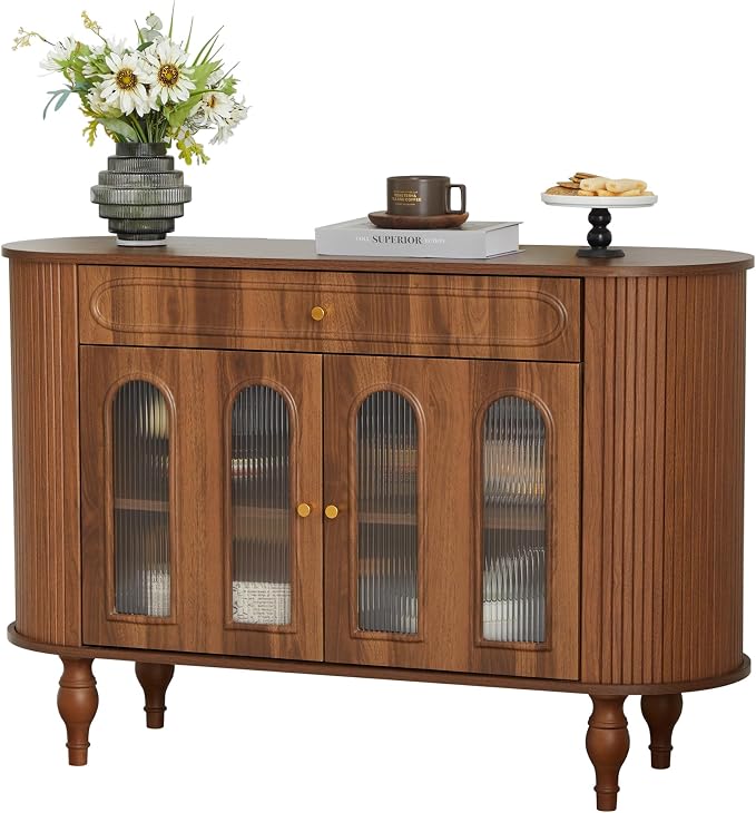 XUZENEST 47'' Fluted Sideboard Buffer Cabinet - Image 9