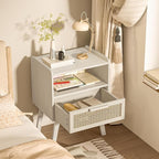 Lerliuo Rattan Nightstand, Side Table - Image 5