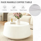 26.77" Marble Coffee Table, Modern Cup Shaped Coffee Table - Image 6
