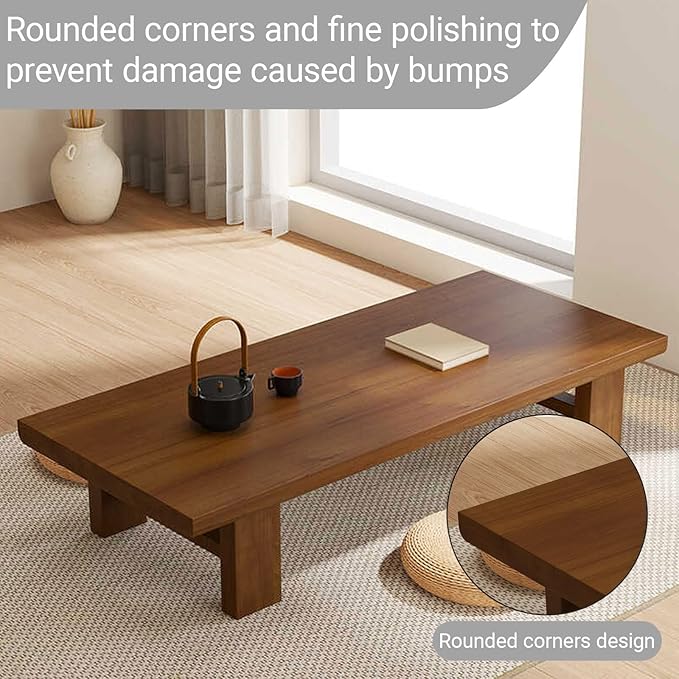 Japanese Modern Tatami Coffee Table, Solid Wood Tatami Tables, - Image 4