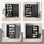 Yizosh Metal Pantry Cabinet, Tall Kitchen Pantry Storage Cabinet - Image 5