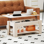 FDW Lift Top Coffee Table with Lift Tabletop Hidden Compartment and Storage - Image 2