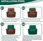 Cupuamon Recliner Chair Covers, Lazy Boy Recliner Covers Stretch Reclining - Image 6